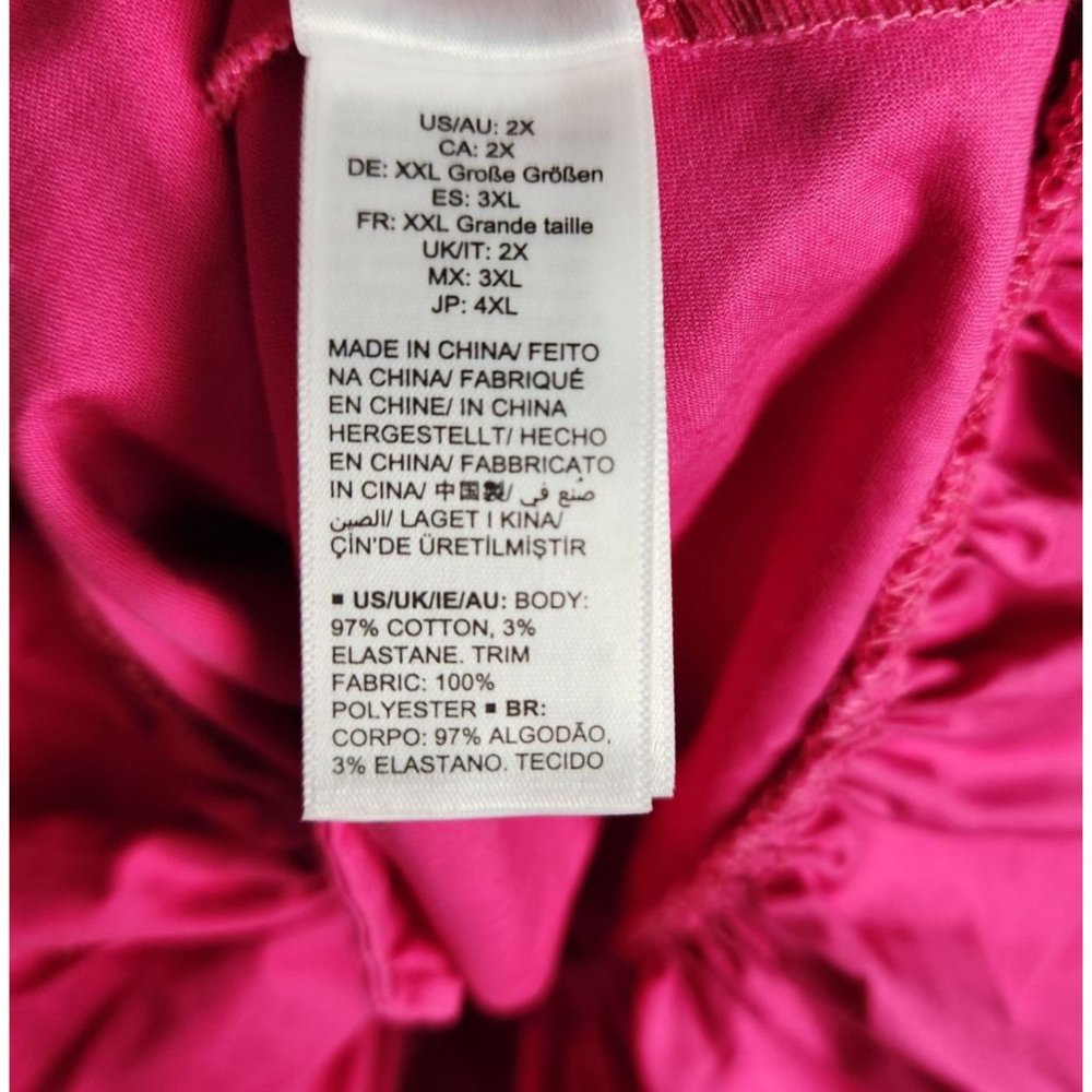 Making The Cut Women's 2X Magenta Ruffle Hi/Lo Midi Dress NWT - Picture 6 of 12
